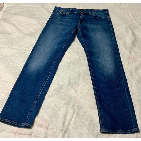 HUGO BOSS 'DELAWARE3' Stretch Blue Denim Jeans Size W36x32 - Picture 8 of 8